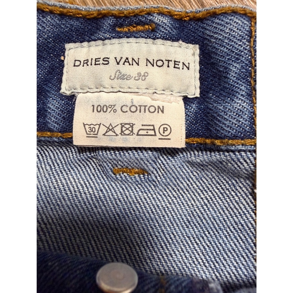 Dries‎ Van Noten Denim Midi Skirt EU 38 | Raw Seam Detail | 100% Cotton - Picture 3 of 9